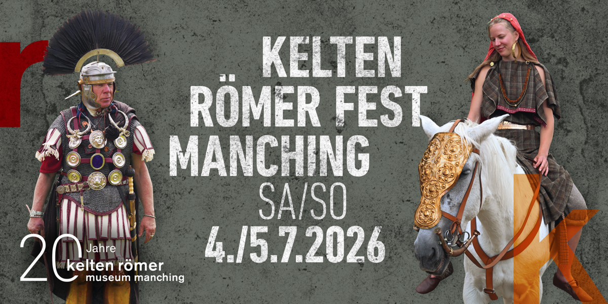 Cover des Faltblatts zum Kelten Römer Fest Manching 2026.