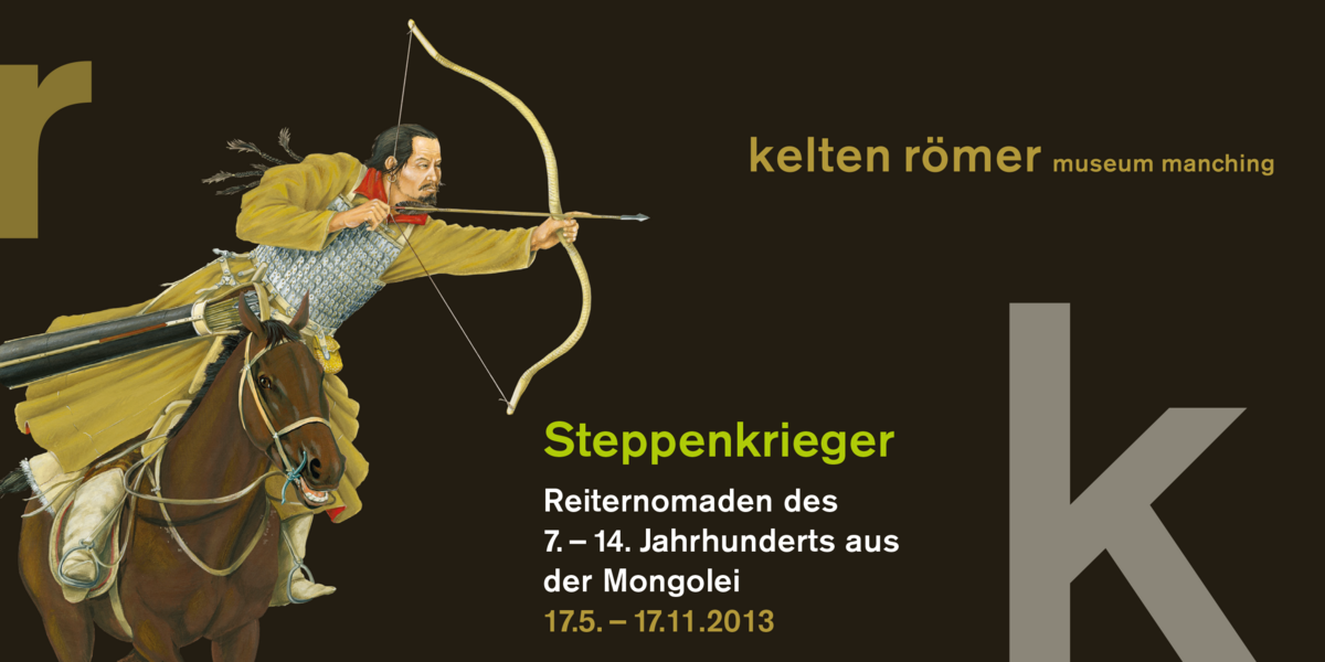 Cover des Faltblattes zur Sonderausstellung »Steppenkrieger«.