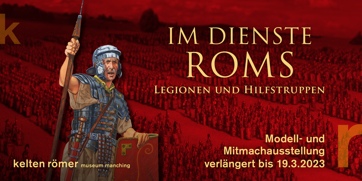 Cover des Faltblattes zur Sonderausstellung »Im Dienste Roms«.