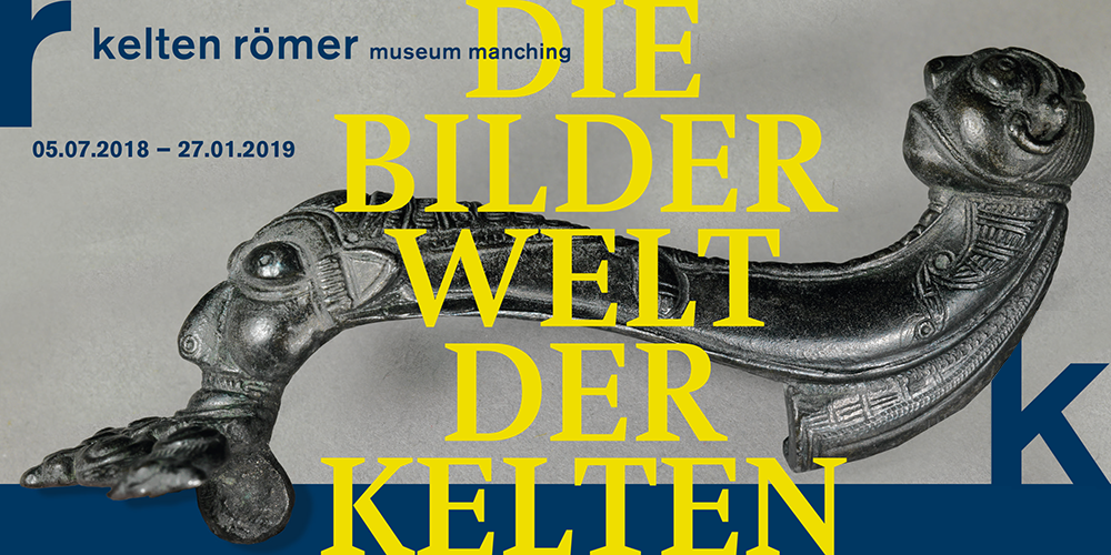 Cover des Faltblattes zur Sonderausstellung »Die Bilderwelt der Kelten«.