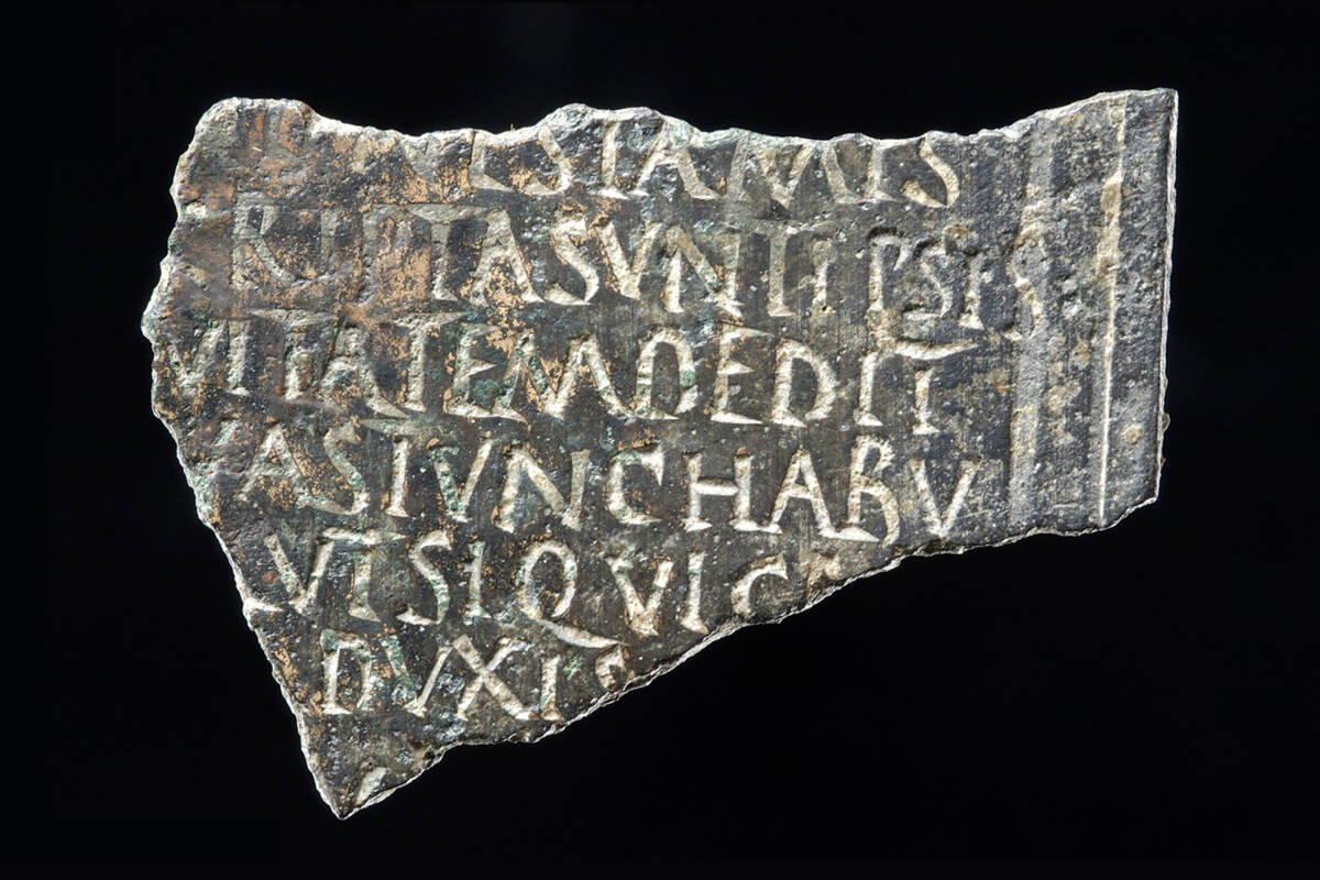 Fragment eines römischen Militärdiploms aus Oberstimm.