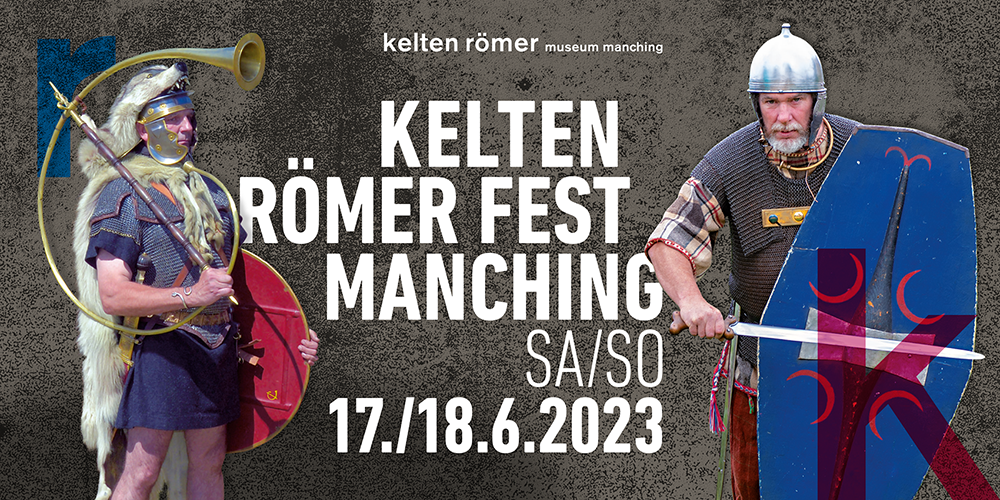 Cover des Faltblattes zum Kelten Römer Fest Manching 2023