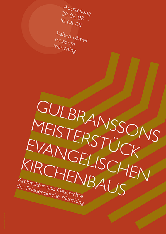 Plakat zur Sonderausstellung »Gulbranssons Meisterstück evangelischen Kirchenbaus«.