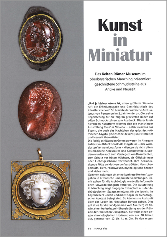Artikel zur Sonderausstellung »Kunst in Miniatur« in der Zeitschrift MUNDUS.
